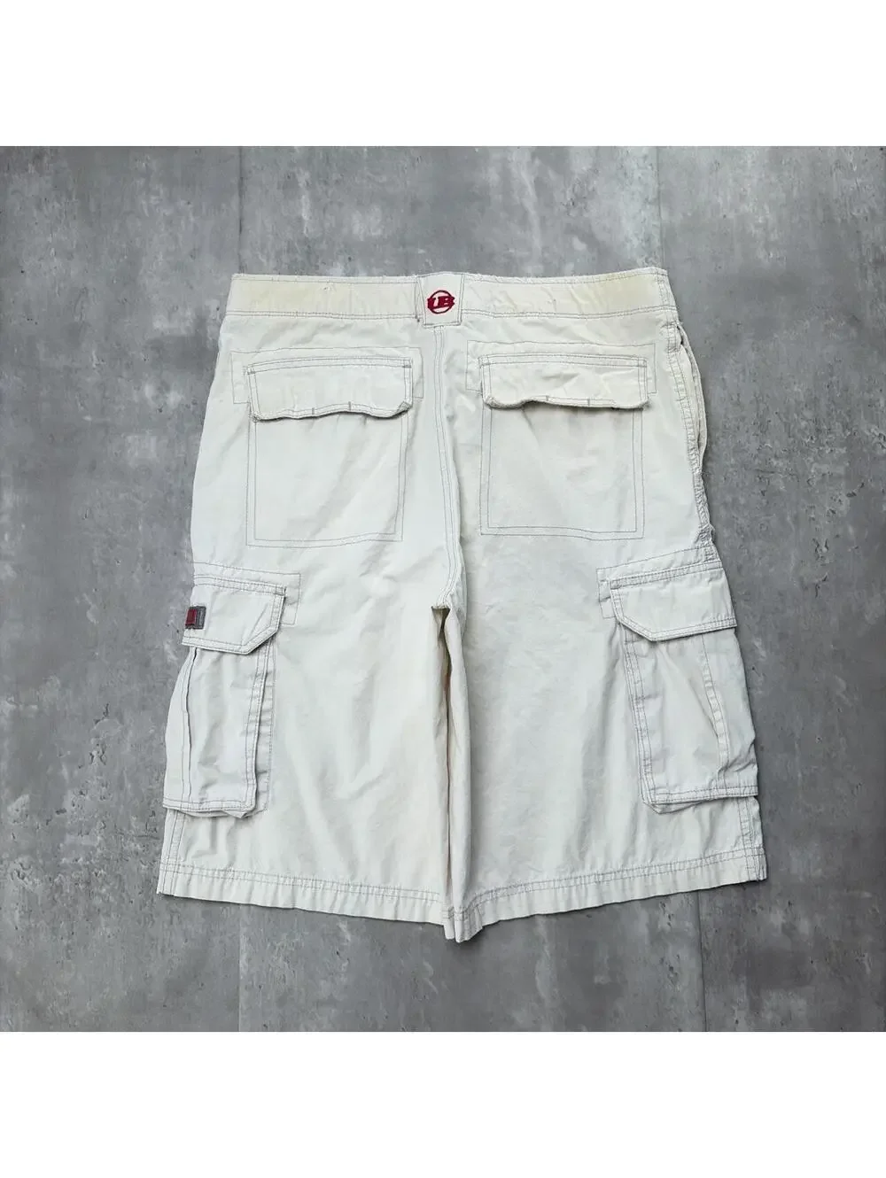 Y2K White Union Bay Grunge Baggy Cargo Shorts